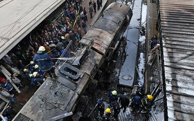 صدور حکم بازداشت ۶ نفر از متهمان انفجار قطار در مصر