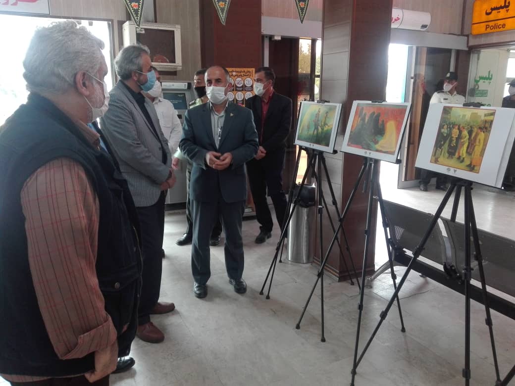 برپایی نمایشگاه آثار برگزیده نقاشان کشور با عنوان«طریق تجلی ۲» در ایستگاه راه آهن ساری