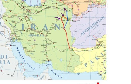 بررسی مسیر مصوب و مسیر پیشنهادی راه آهن مشهد- زاهدان