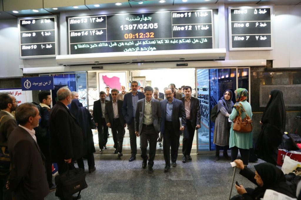دیدار صمیمانه مدیرعامل راه آهن با پرسنل زحمتکش سایت راه آهن تهران