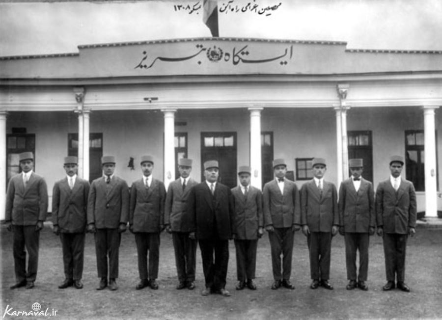عکس تاریخی از راه آهن تبریز  ۱۳۰۸
