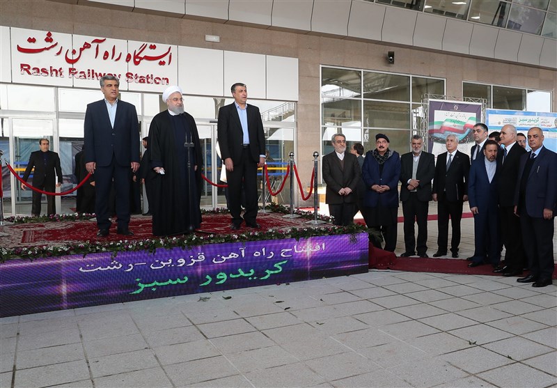 افتتاح رسمی ‌راه‌آهن قزوین ــ رشت با دستور رئیس‌جمهور