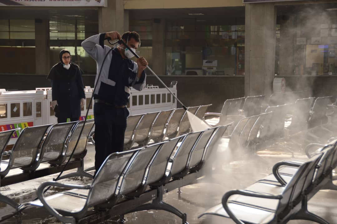 ضدعفونی فرودگاه و ایستگاه قطار در اهواز