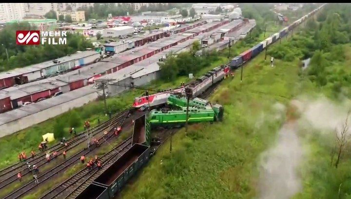 برخورد دو قطار با یکدیگر در روسیه