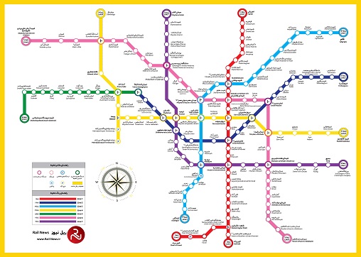 نقشه مترو تهران آپدیت مرداد ۱۴۰۳