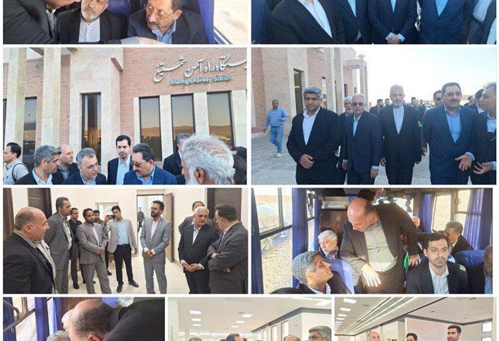 وزیر صنعت، معدن و تجارت از ایستگاه راه‌آهن شمتیغ و محور ریلی خواف_ هرات بازدید کرد