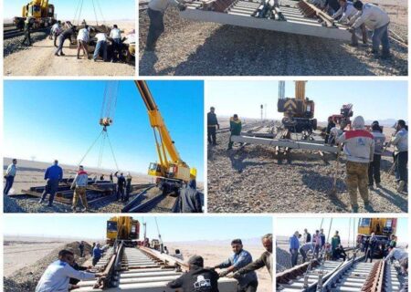 آغاز فاز سوم نصب سوزن‌های بتنی سنگین در محور طبس- جندق