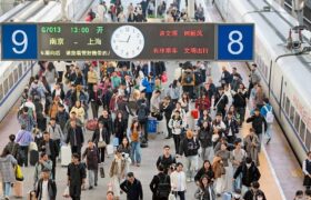 جابه جایی ۳.۹۵ میلیارد نفر و رکورد جدید حمل‌ونقل مسافر در راه‌آهن چین