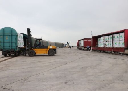 حمل ترکیبی محموله ترانزیتی تخته از روسیه به ترکیه در بندر کاسپین آغاز شد