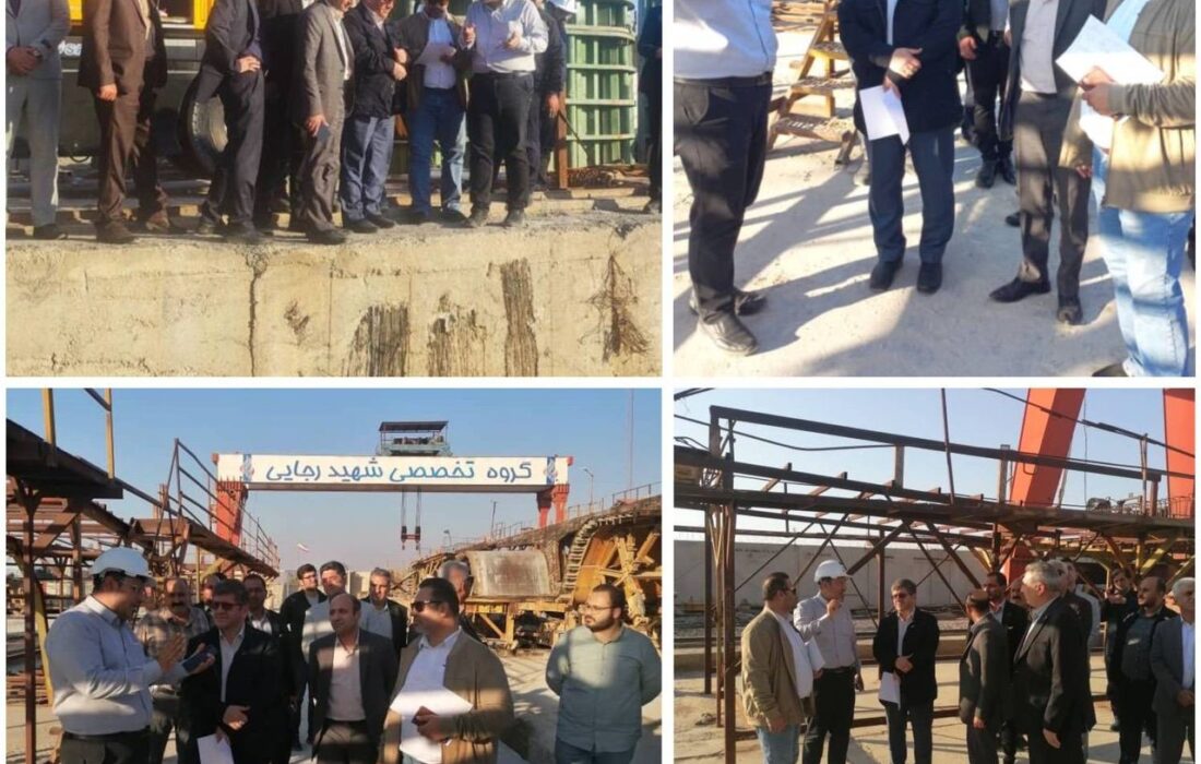 مدیرعامل راه‌آهن از کارگاه ساخت قطعات پل بصره بازدید کرد