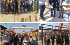 مدیرعامل راه‌آهن از کارگاه ساخت قطعات پل بصره بازدید کرد